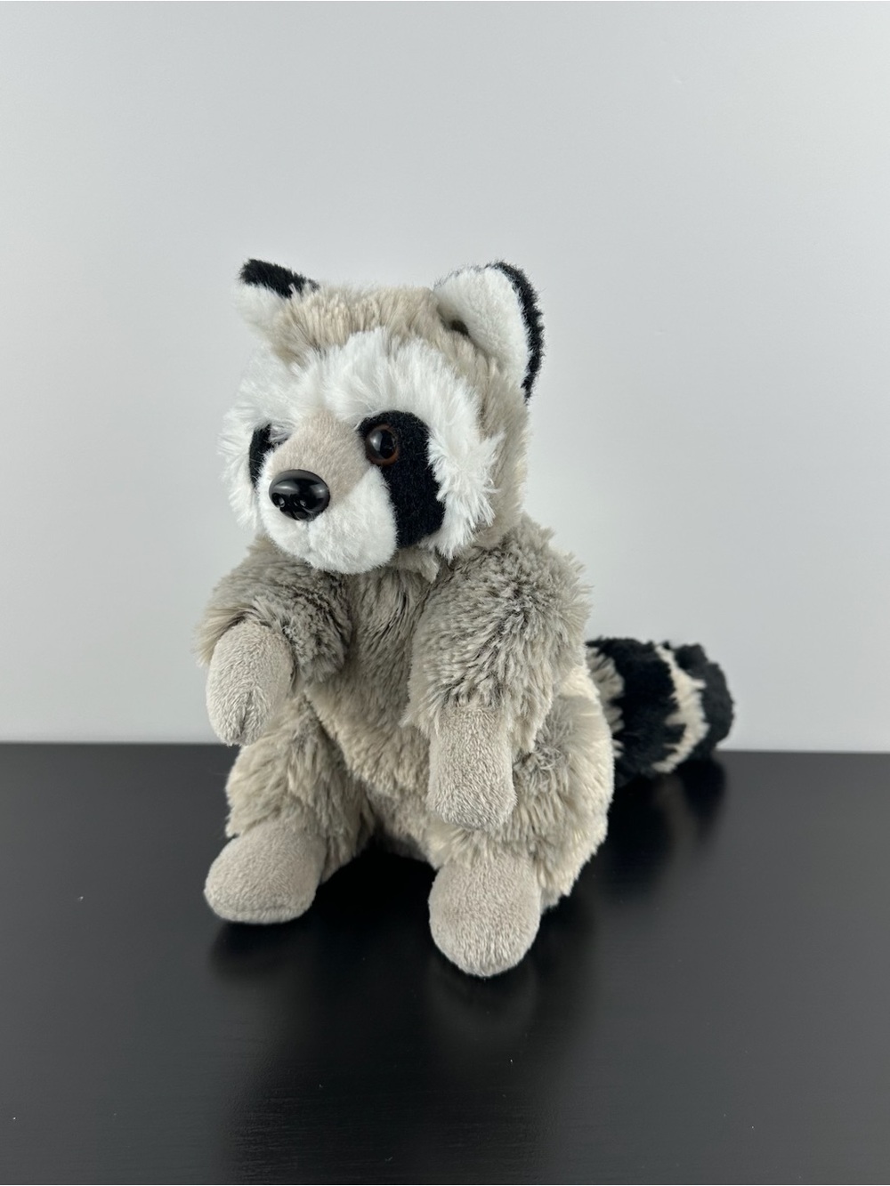 Wild Republic K&M Raccoon 8” Gray White Black Plush Stuffed Animal